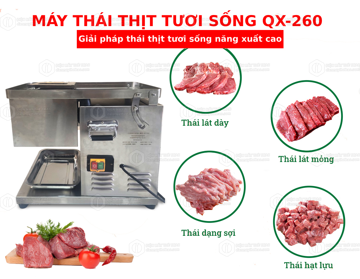 m&aacute;y cắt thịt b&ograve; t&aacute;i qx260
