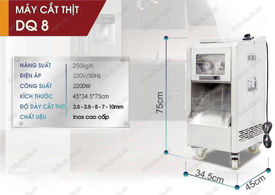 máy cắt thịt sống đa năng giá rẻ DQ8