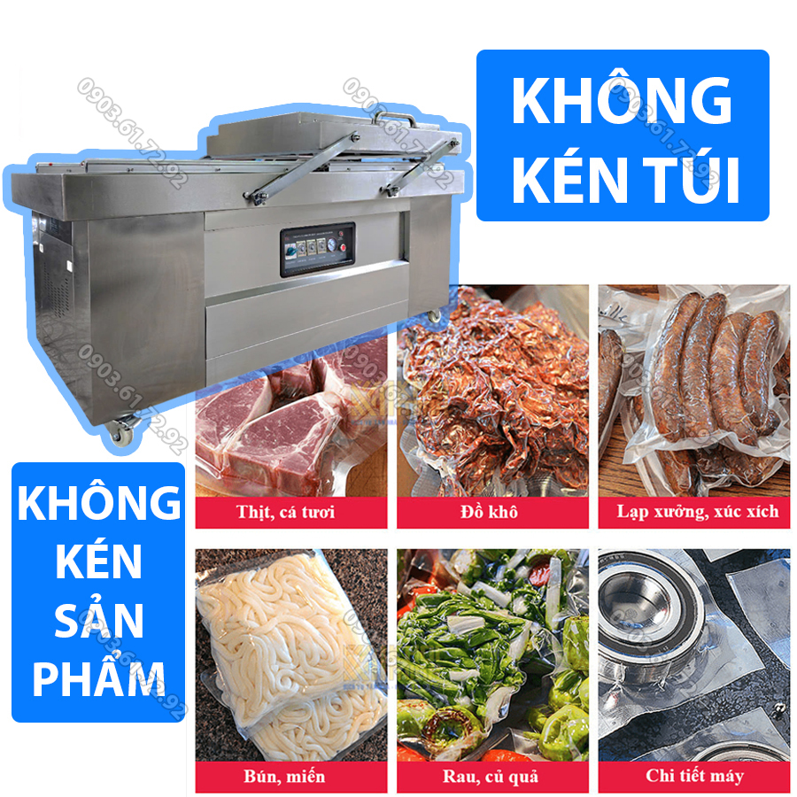 máy đóng gói hút chân không công nghiệp mikoshi dzq-820*2 promax công suất 3000w