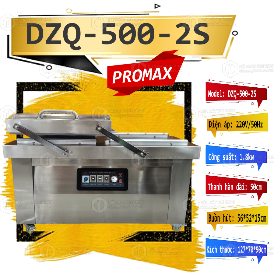 máy đóng gói hút chân không dzq 500-2s promax