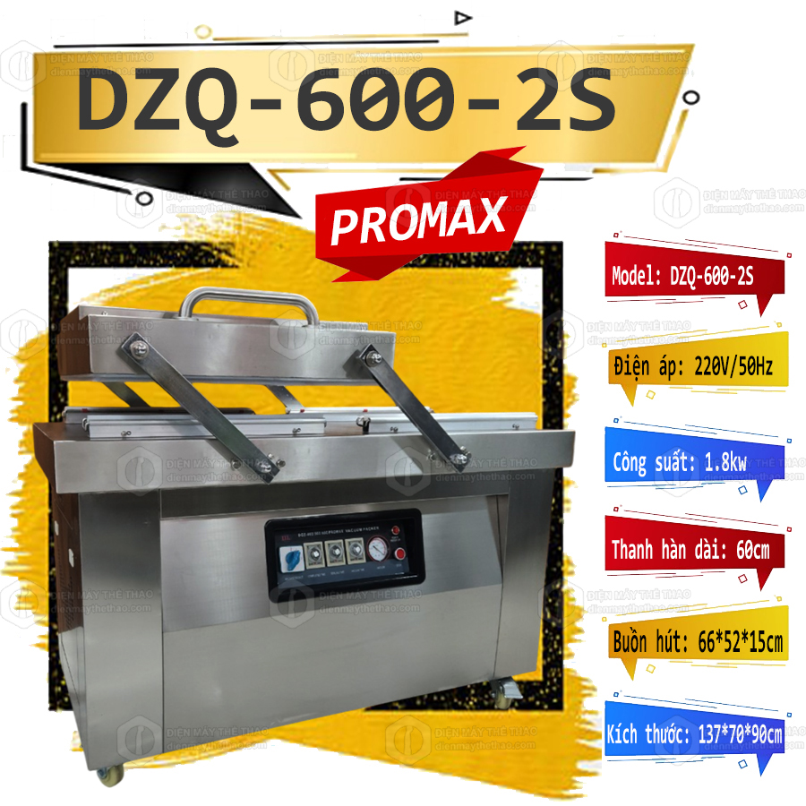 máy đóng gói hút chân không dzq 600-2s promax