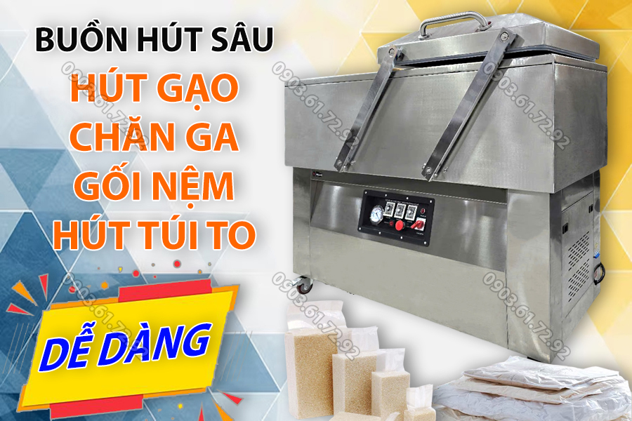 máy hút chân không 2 buồn mikoshi dzq600x2