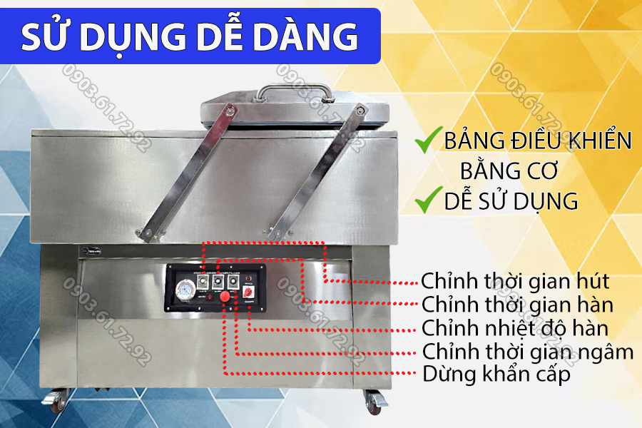 máy hút chân không 2 buồn mikoshi dzq600x2