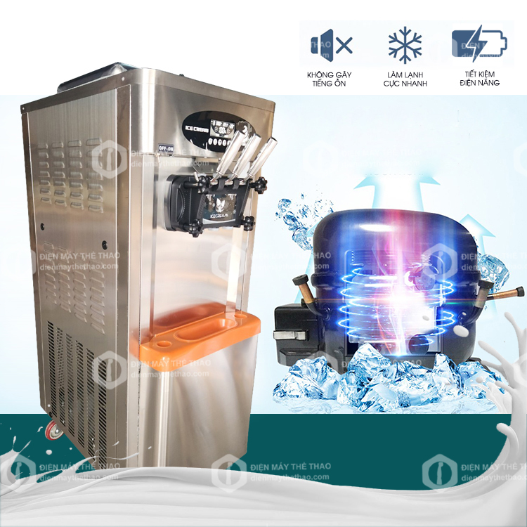 máy làm kem tươi GQ-25D sử dụng block làm kem chuẩn panasonic