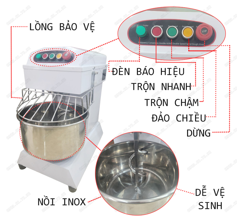 máy nhào bột làm bánh D50