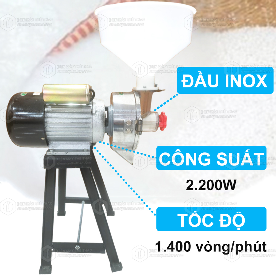máy xay bột gạo nước shiruku 2.200w