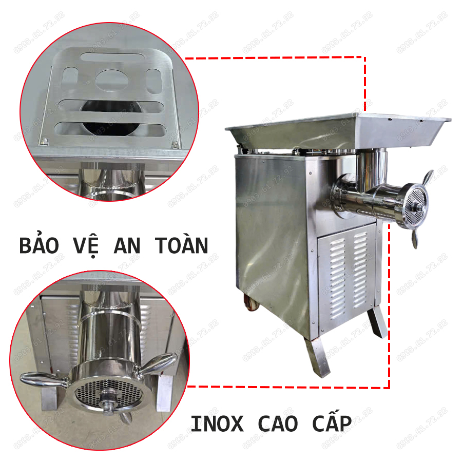 máy xay thịt đùn thịt đa năng công nghiệp qing mtk-42s